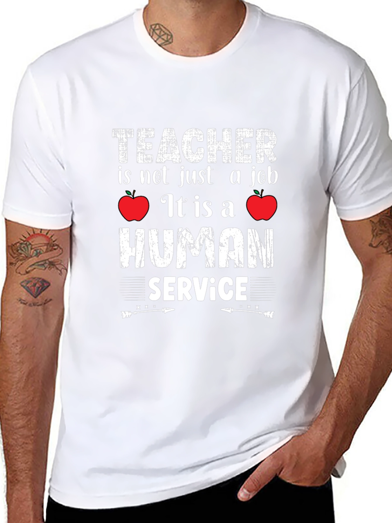 Teacher Human Service Black Graphic Tee