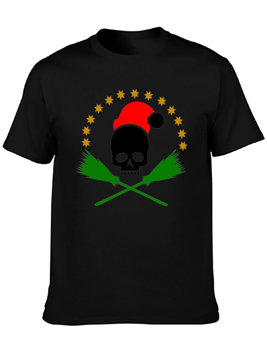 Holiday Skull & Broom T-Shirt