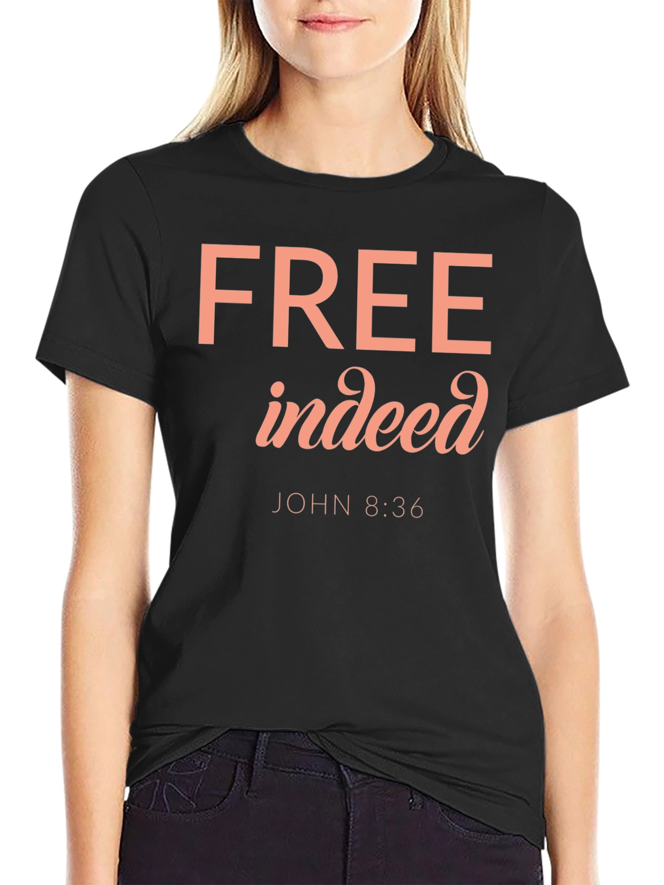 Free Indeed Graphic T-Shirt - Christian Verse