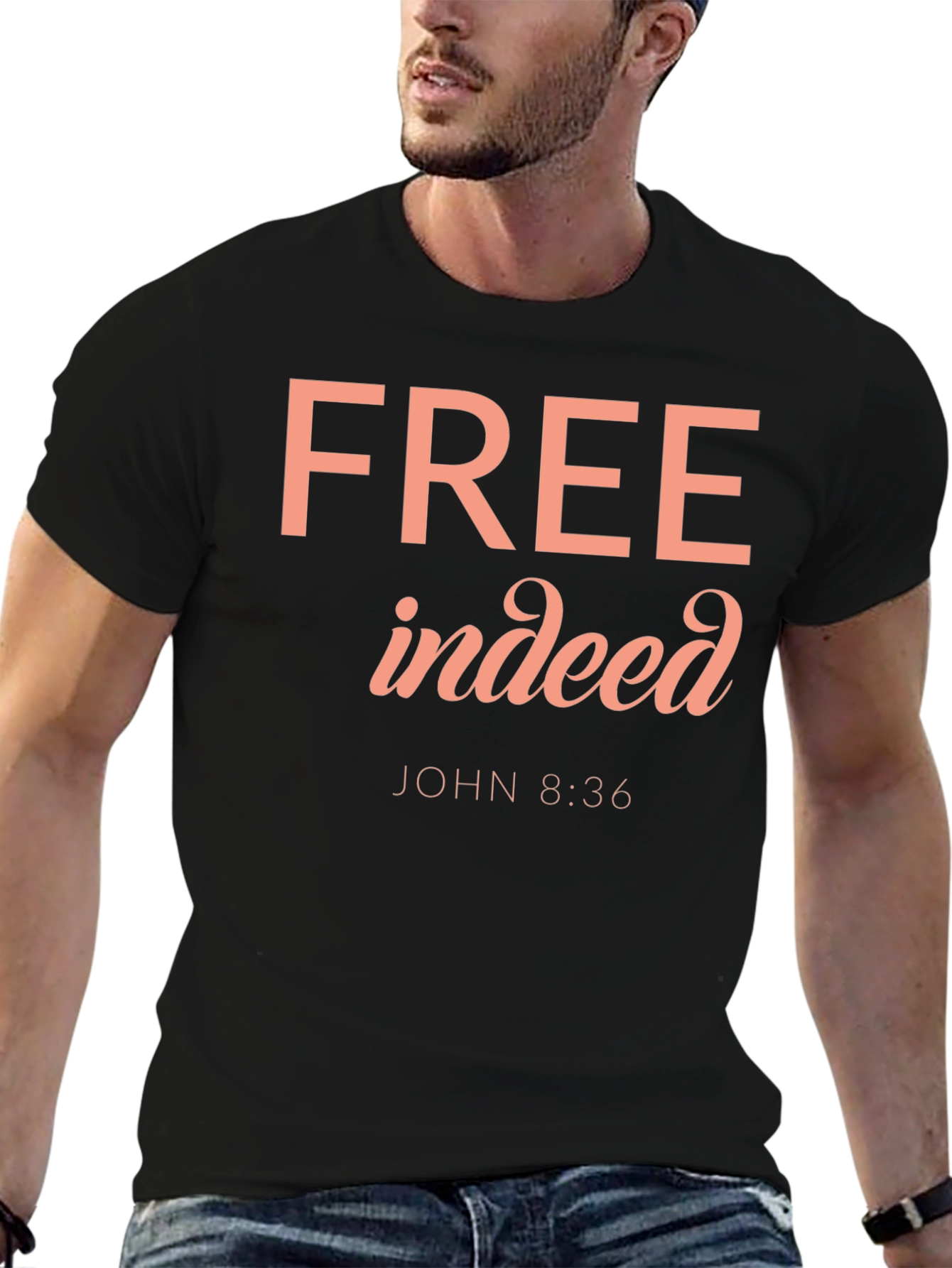 Free Indeed Graphic T-Shirt - Christian Verse