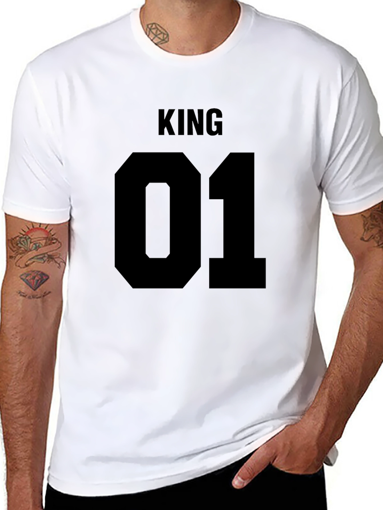 King 01 Graphic T-Shirt - Black