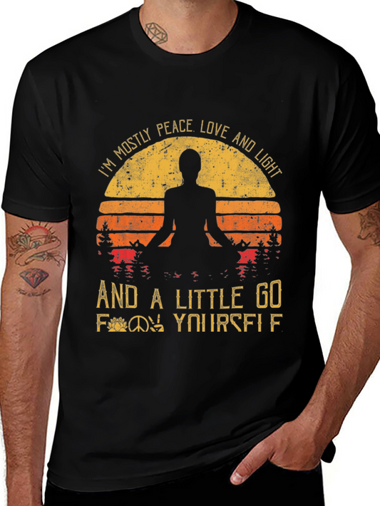 Peace Love Light Graphic T-Shirt - Yoga Inspired