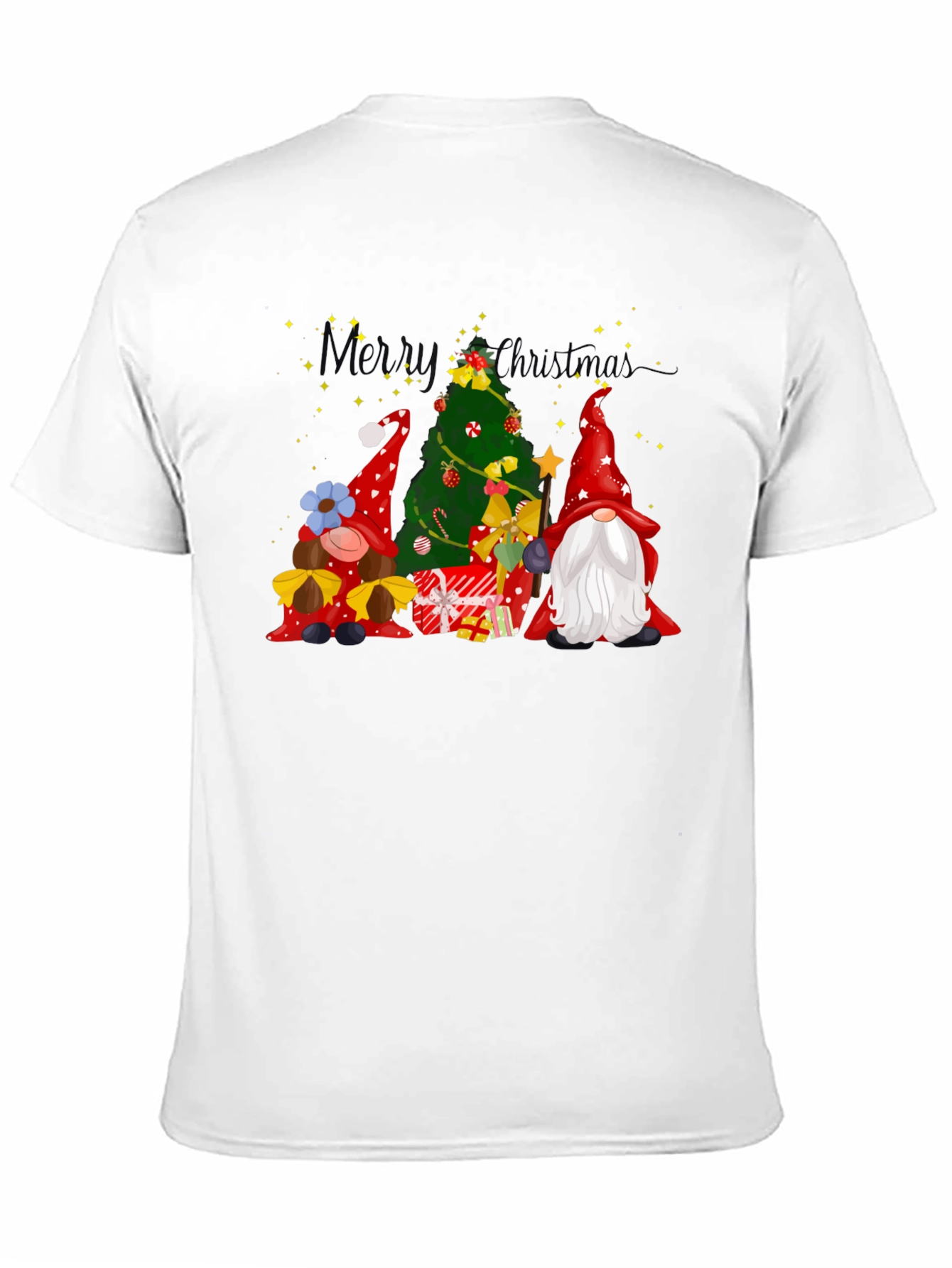 Festive Christmas Gnomes Graphic Tee - Holiday Cheer!