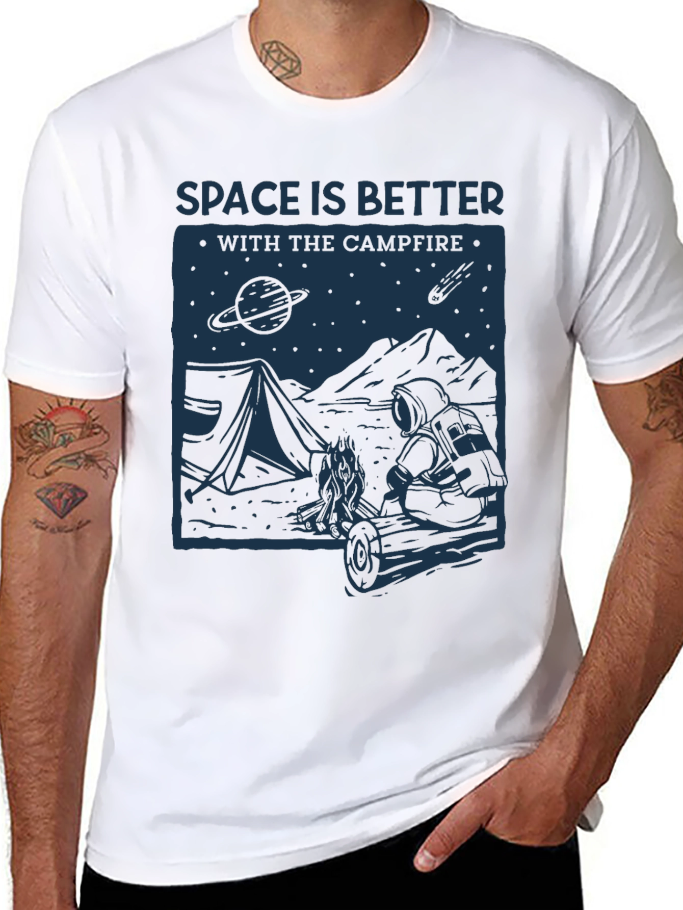 Space Campfire Graphic Tee - Relaxed Fit