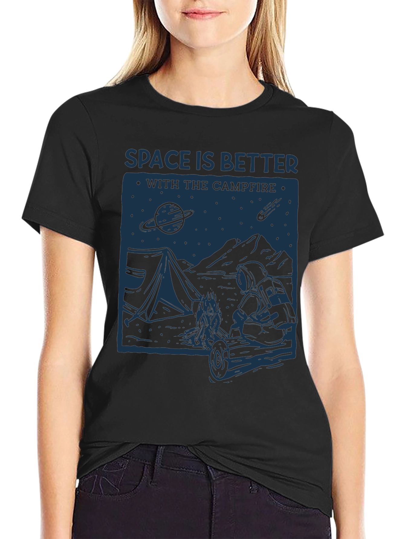 Space Campfire Graphic Tee - Relaxed Fit