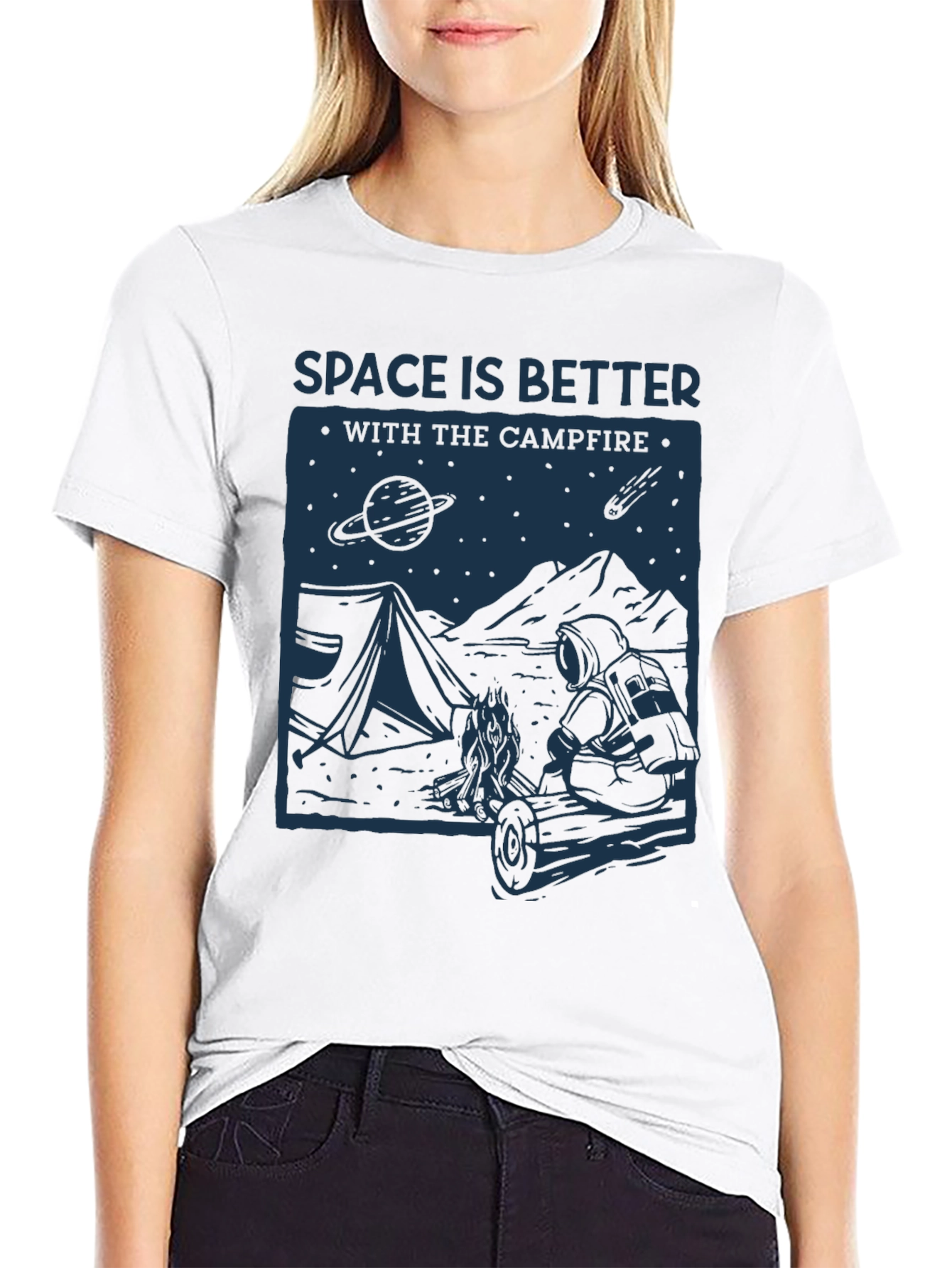 Space Campfire Graphic Tee - Relaxed Fit