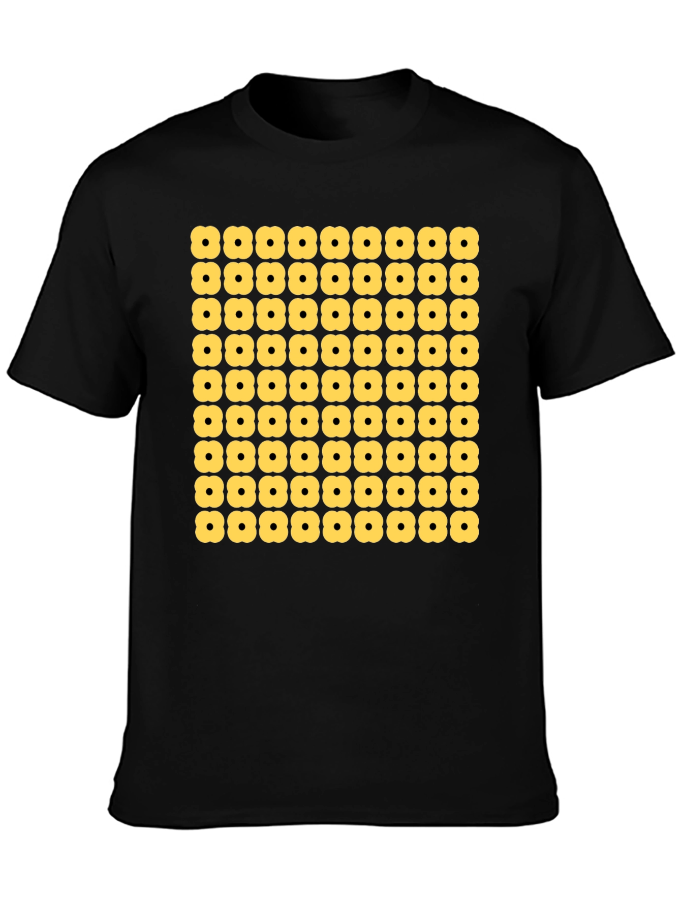 Geometric Flower Pattern Tee - Modern Menswear