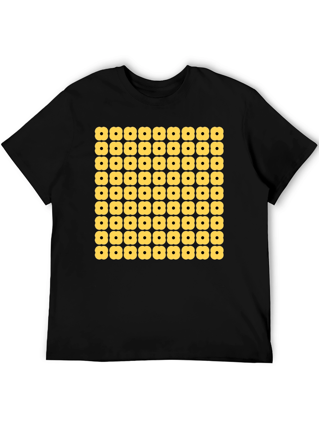 Geometric Flower Pattern Tee - Modern Menswear