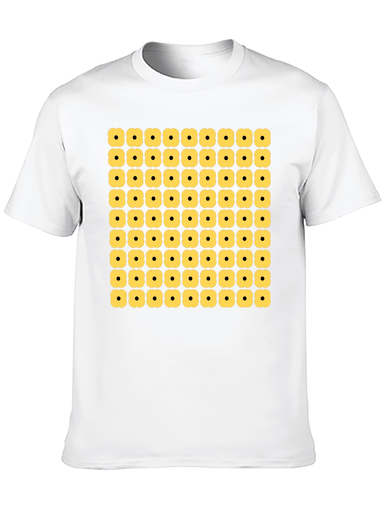 Geometric Flower Pattern Tee - Modern Menswear