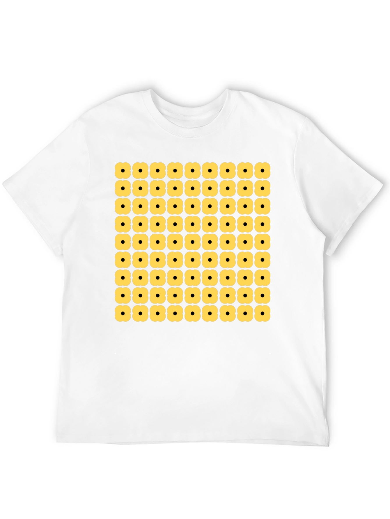 Geometric Flower Pattern Tee - Modern Menswear