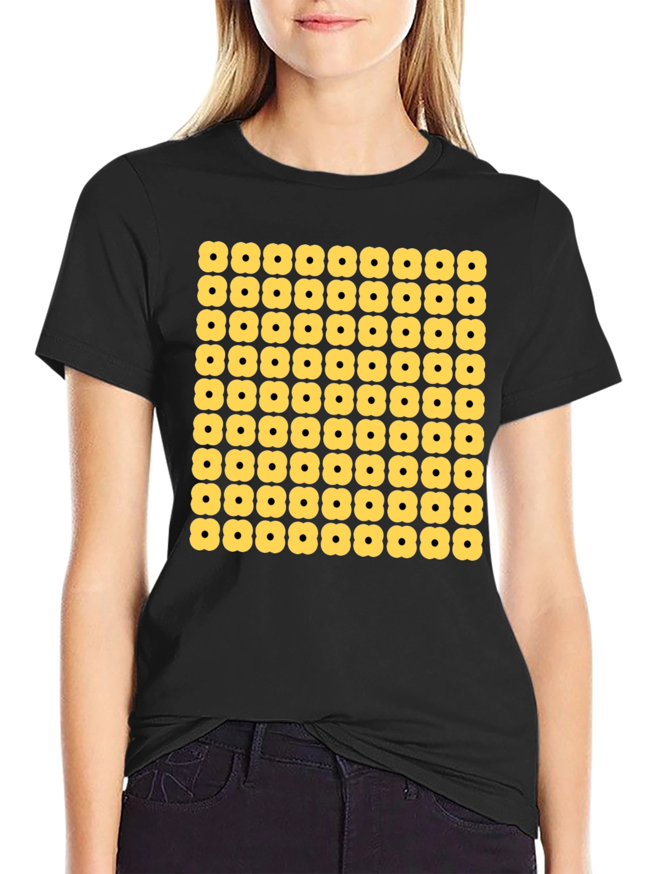 Geometric Flower Pattern Tee - Modern Menswear