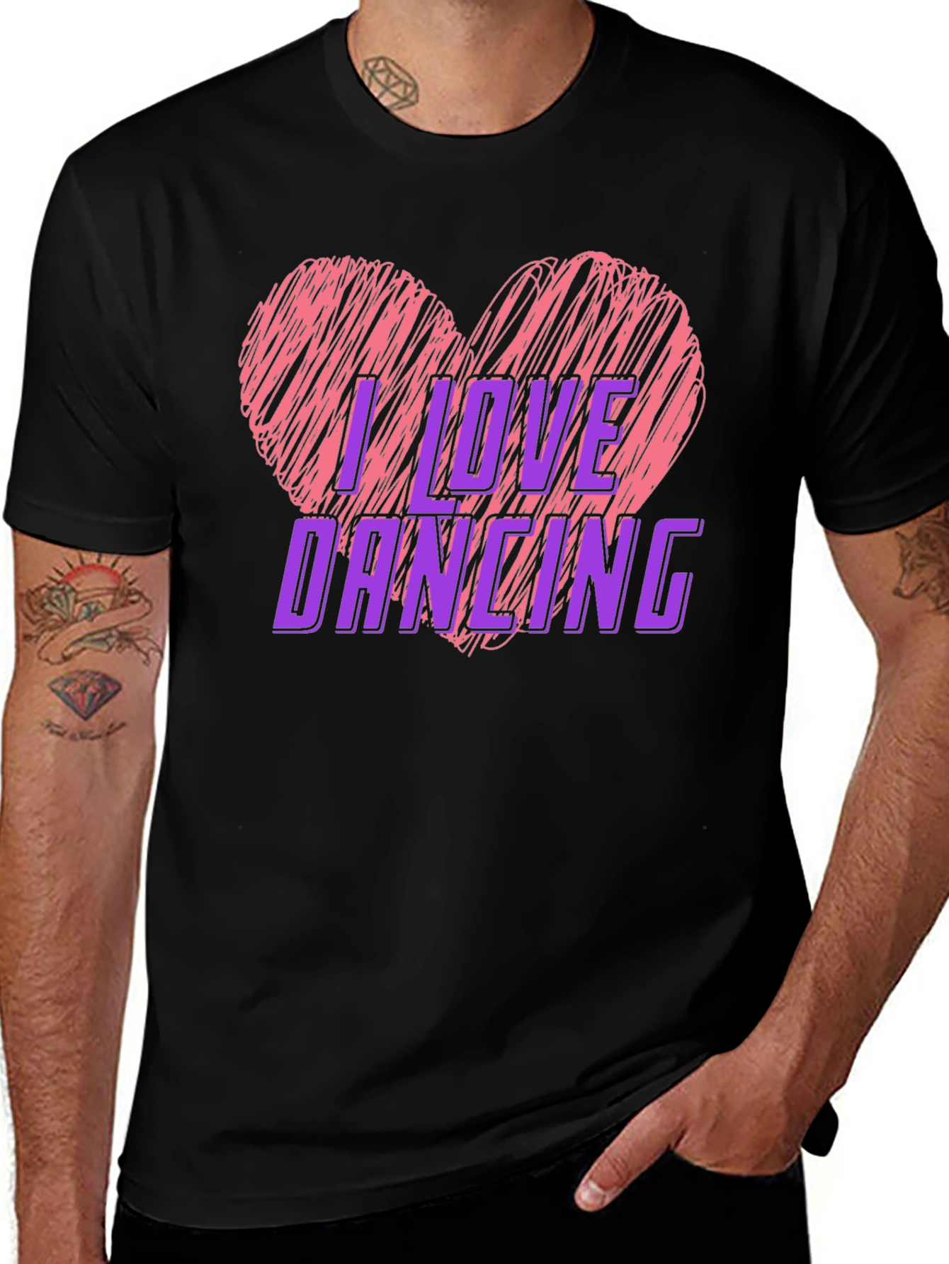 I Love Dancing Graphic Tee - Heart Design