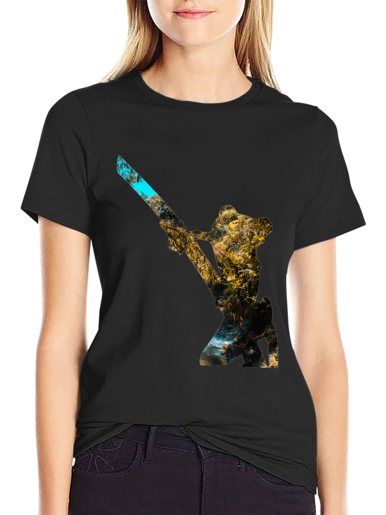 Nature Silhouette Black Tee