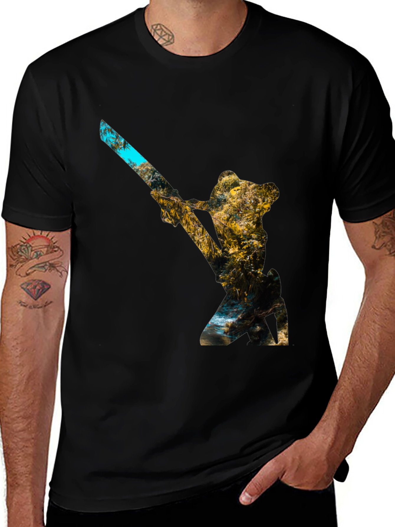 Nature Silhouette Black Tee