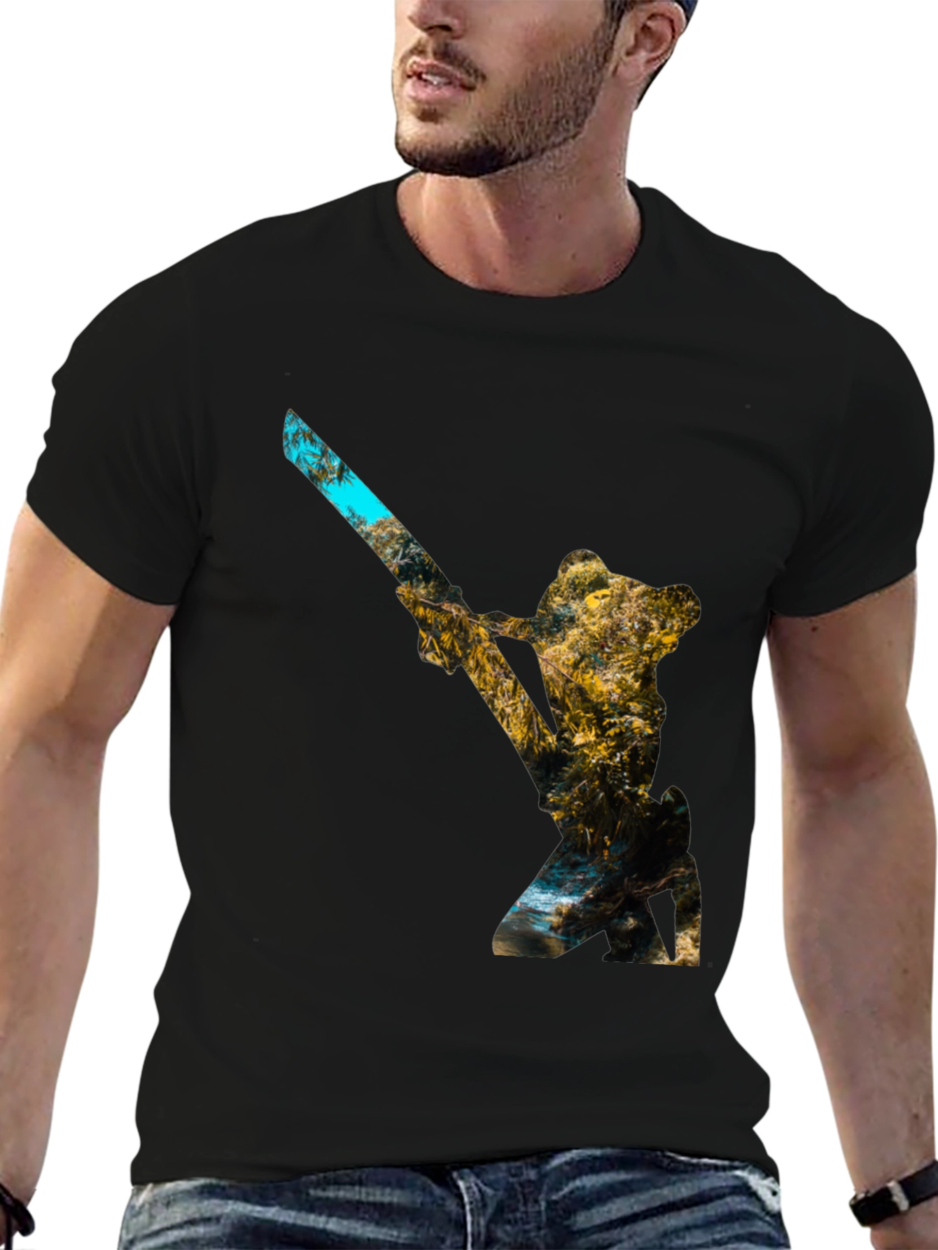Nature Silhouette Black Tee