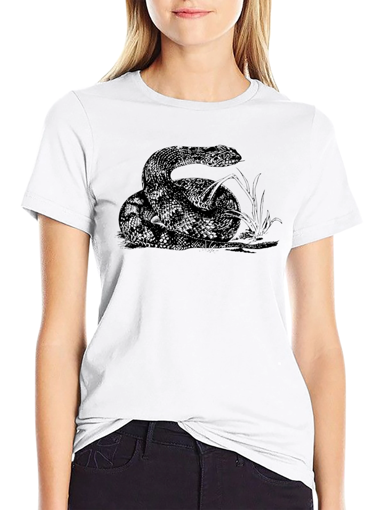 Snake Graphic Black T-Shirt
