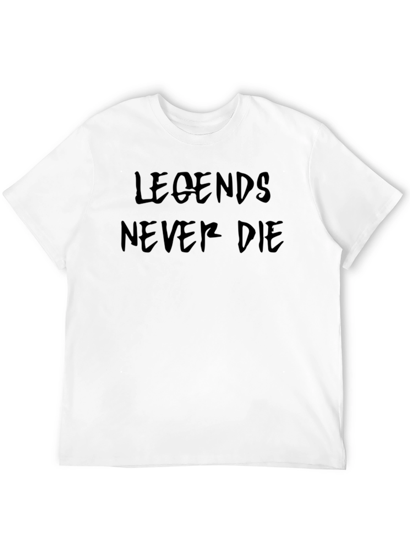 Legends Never Die Black Graphic T-Shirt