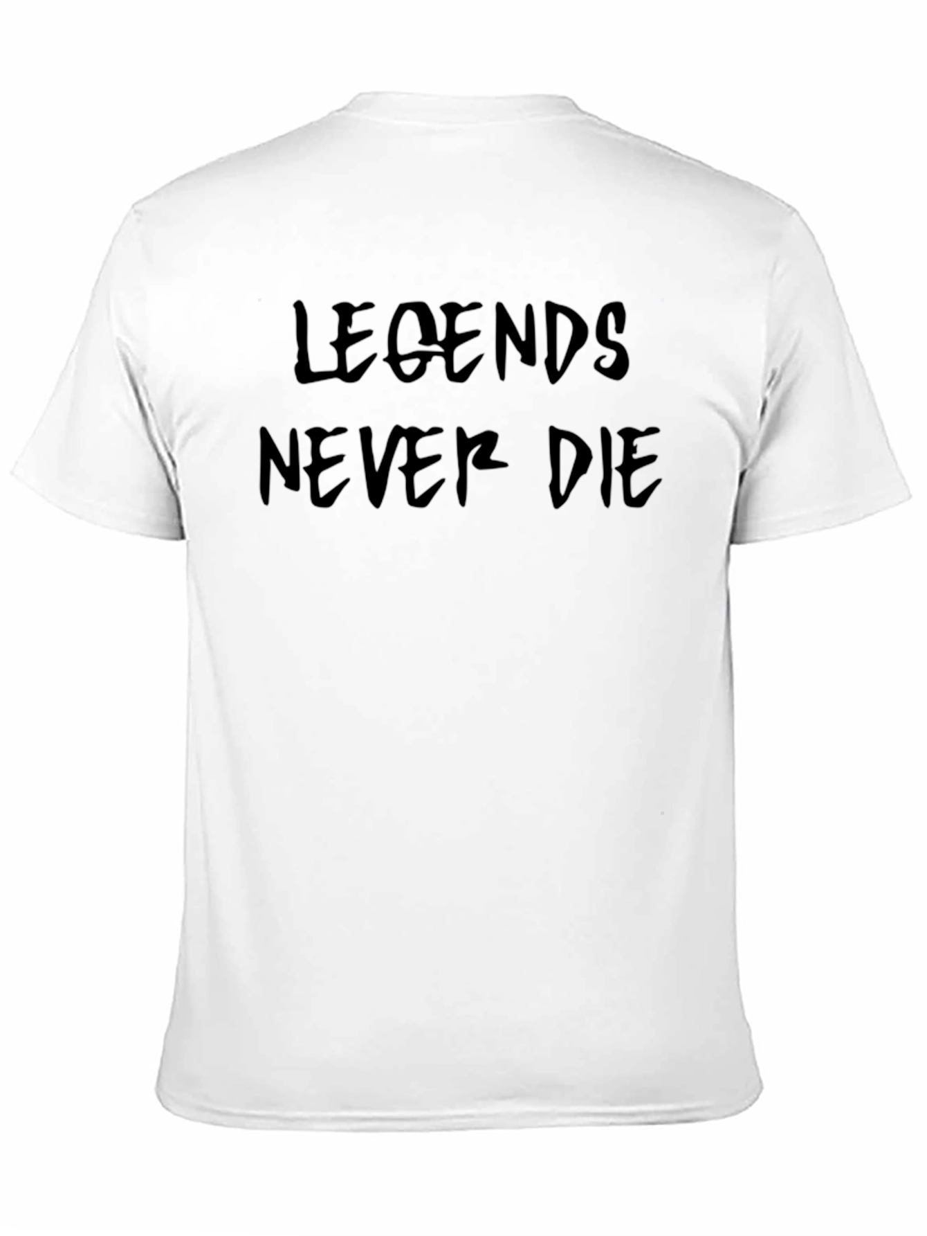 Legends Never Die Black Graphic T-Shirt