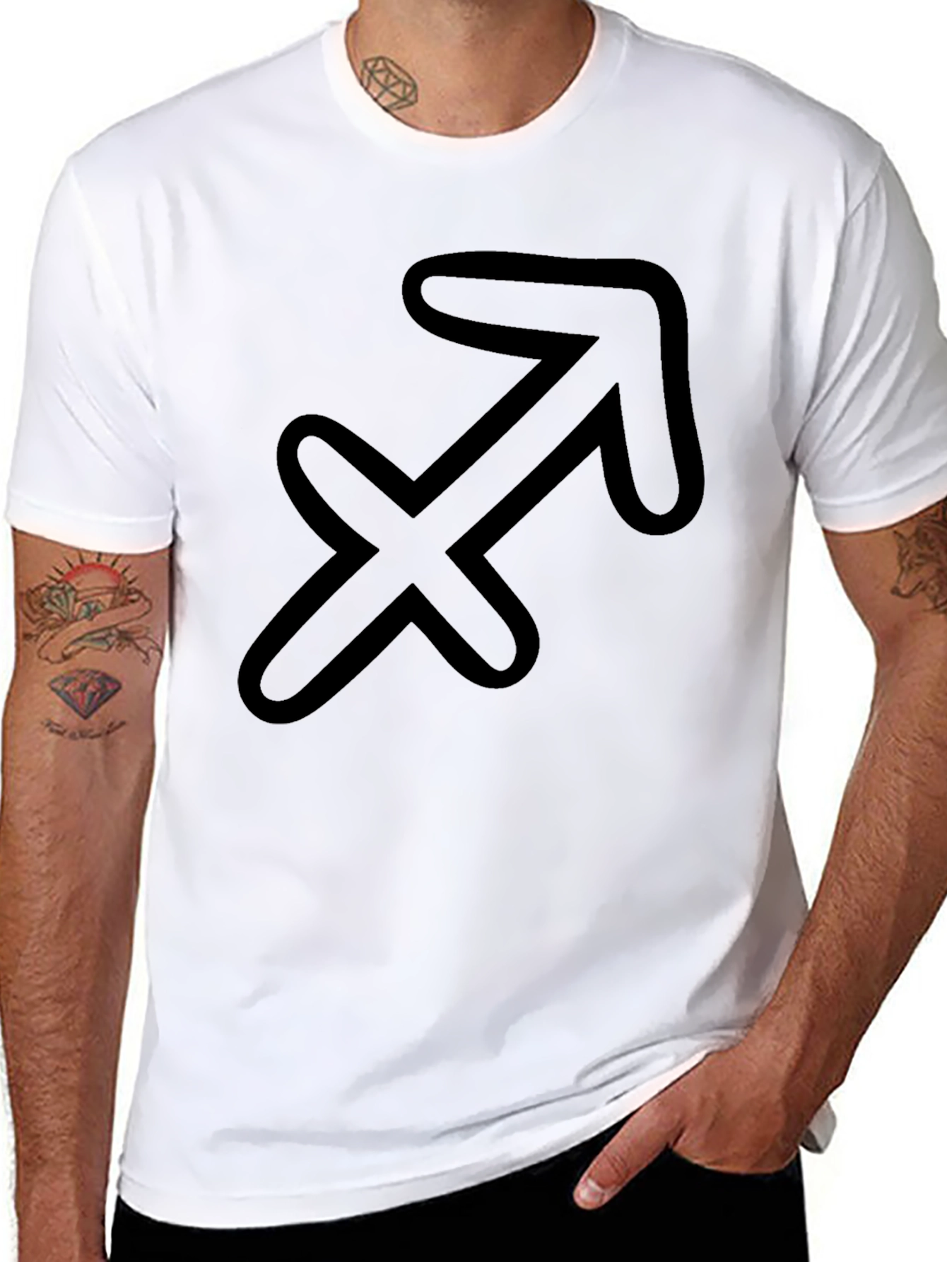 Sagittarius Zodiac Black T-Shirt