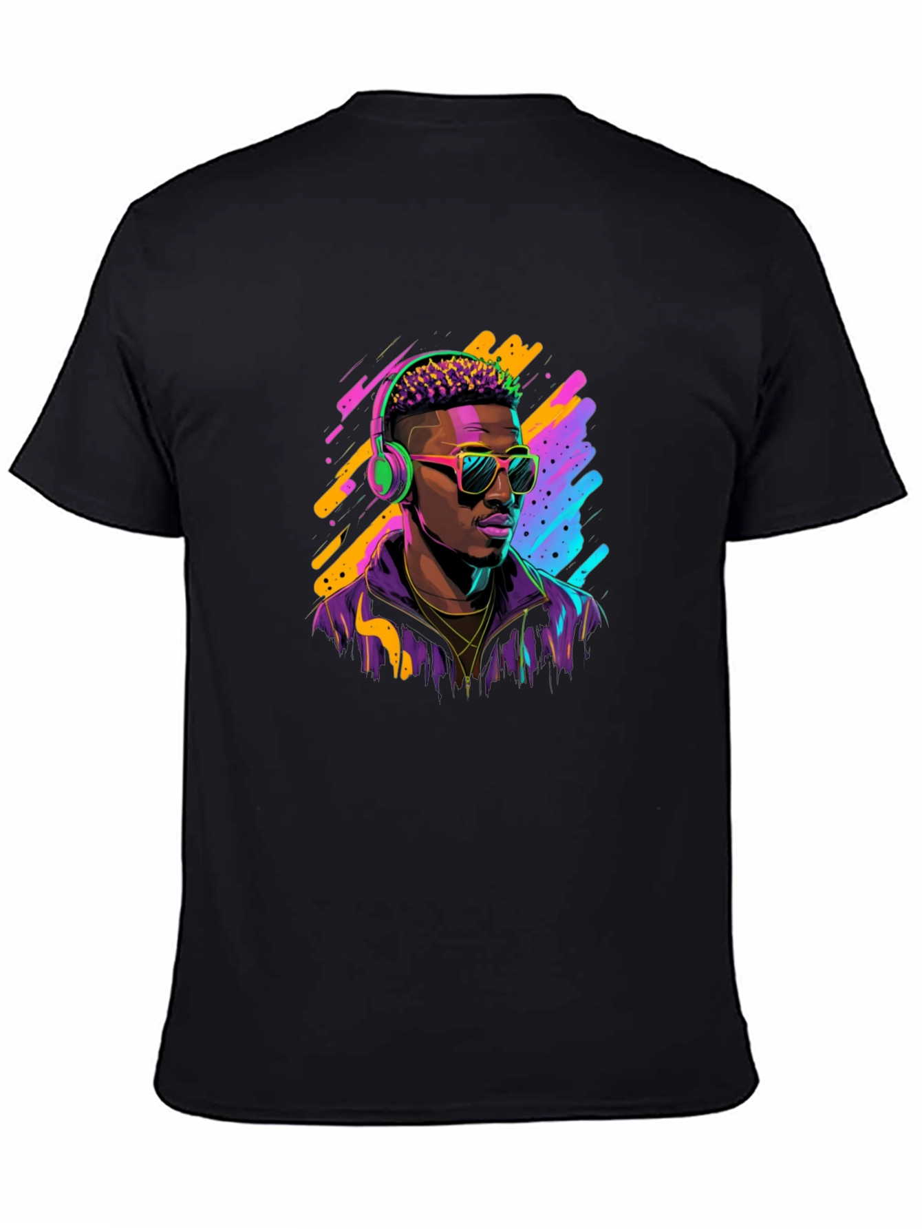 Neon 80s Retro Music T-Shirt
