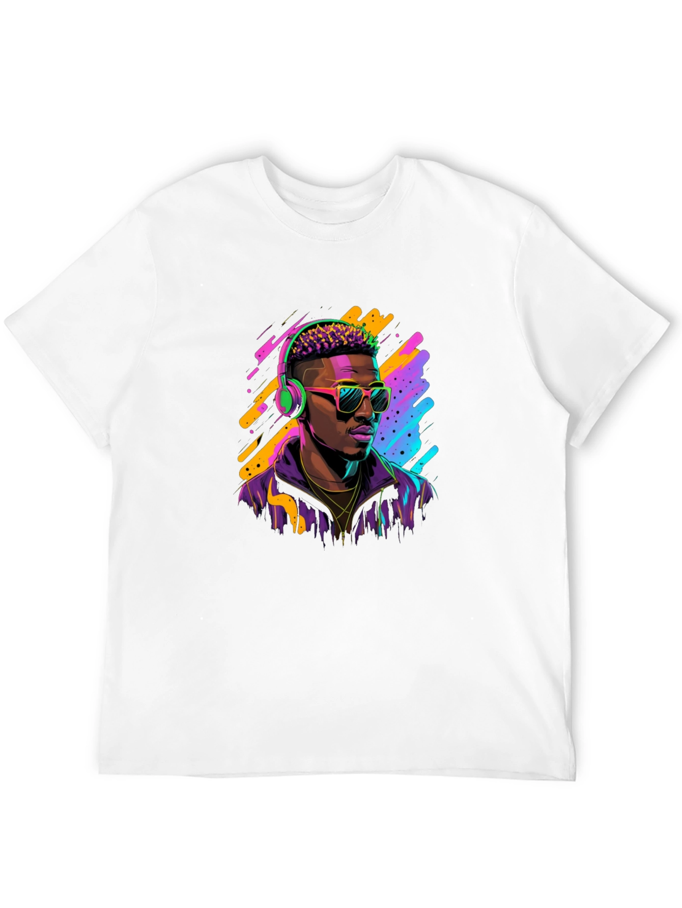 Neon 80s Retro Music T-Shirt