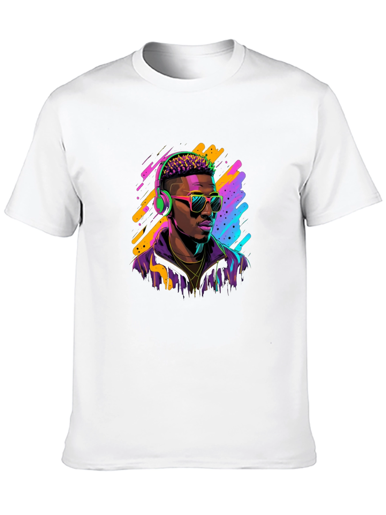 Neon 80s Retro Music T-Shirt