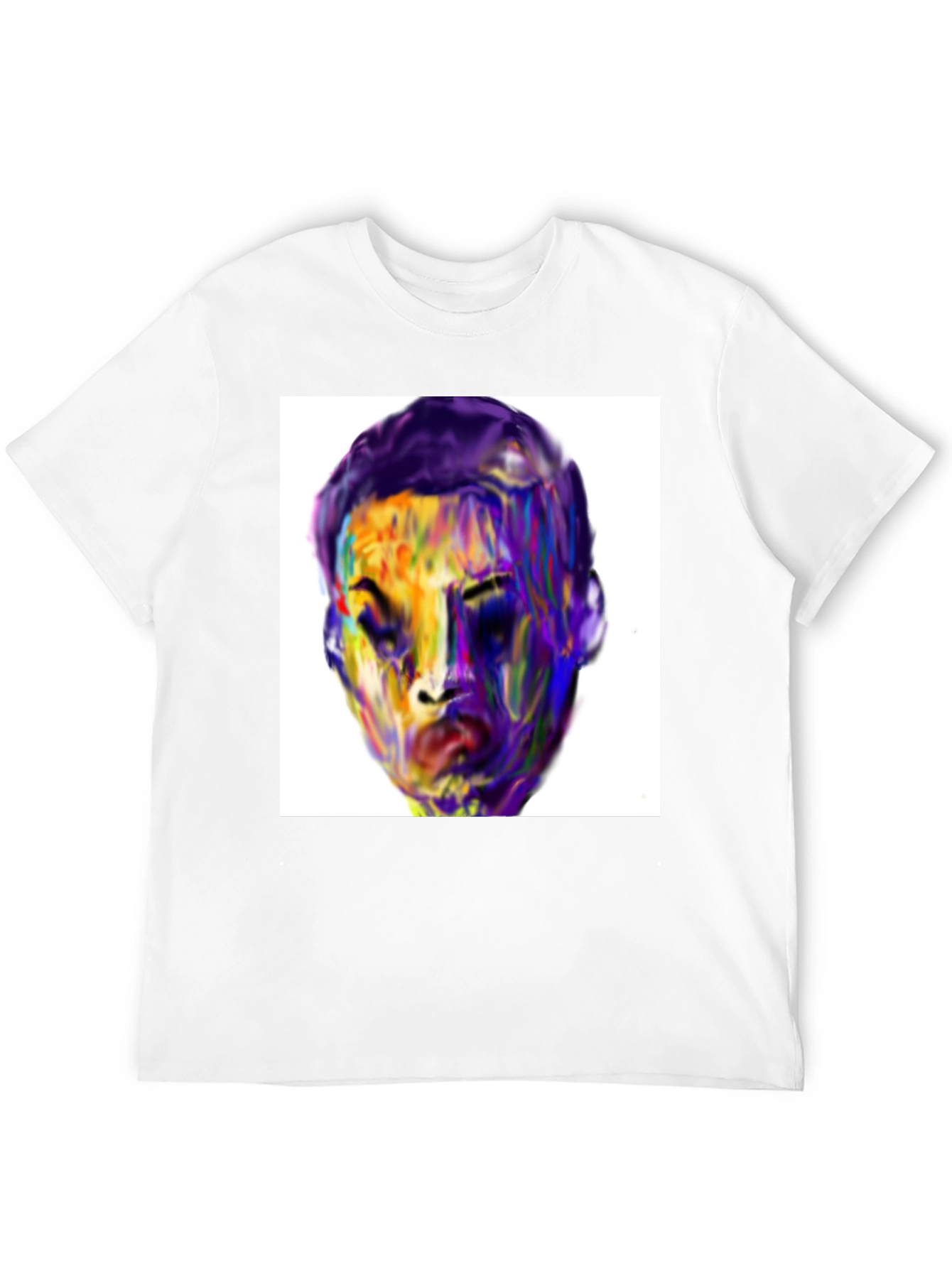 Artistic Portrait Graphic T-Shirt - Black