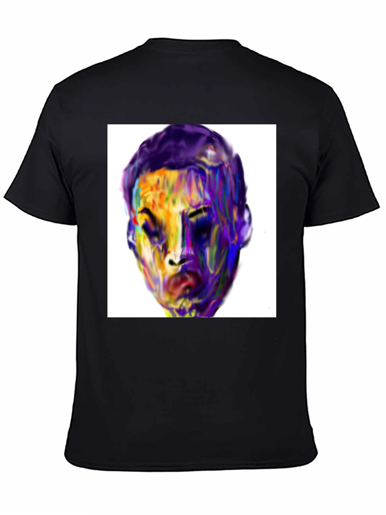 Artistic Portrait Graphic T-Shirt - Black