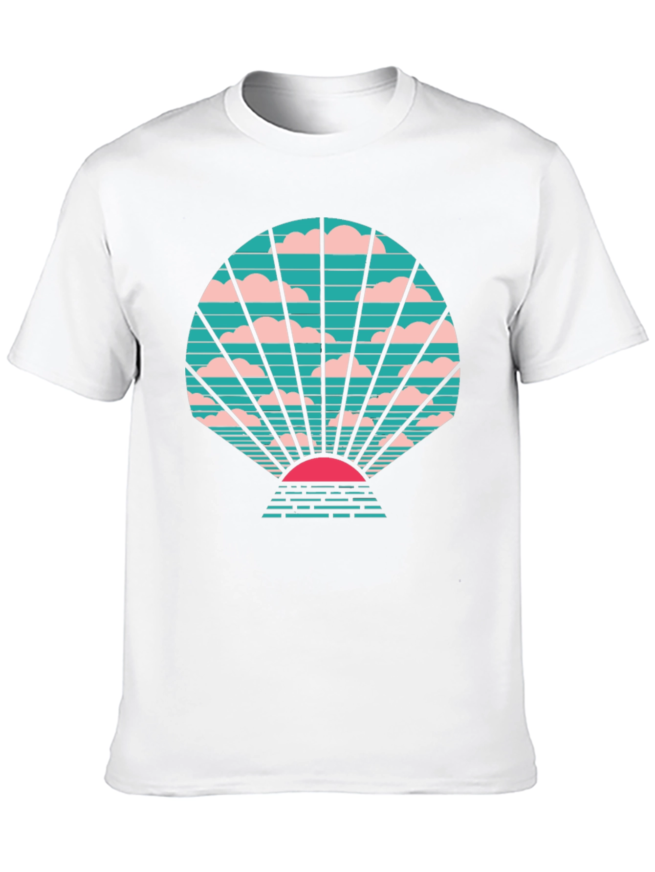 Retro Sunset Graphic Tee - Stylish Black T-Shirt