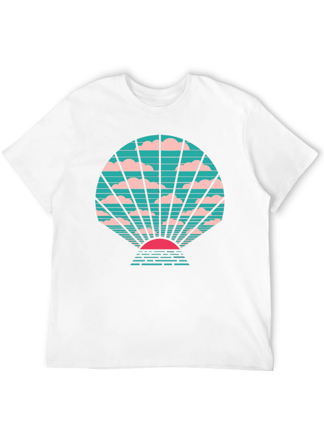 Retro Sunset Graphic Tee - Stylish Black T-Shirt