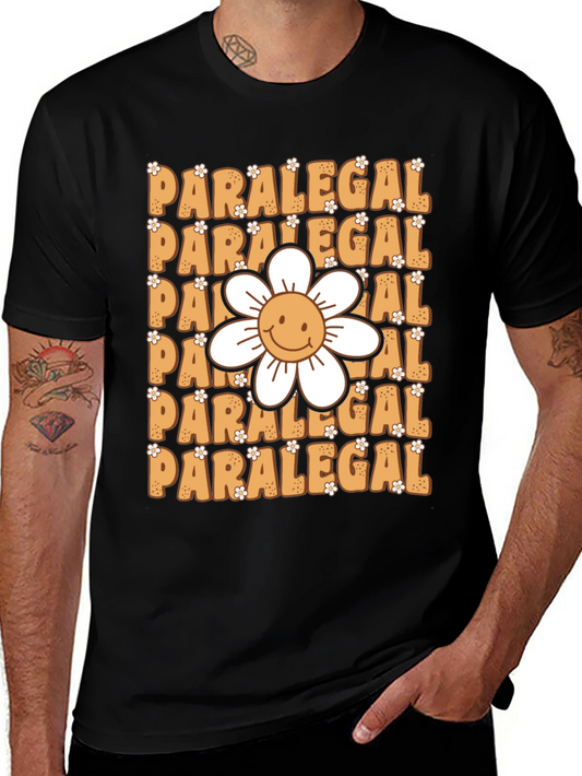 Paralegal Flower Graphic Tee - Cute and Comfy