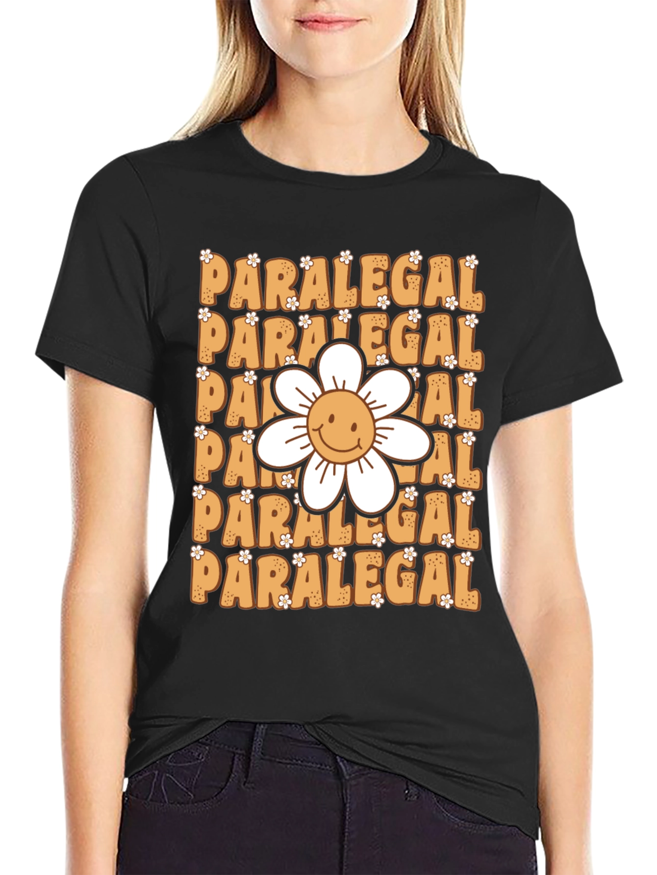 Paralegal Flower Graphic Tee - Cute and Comfy