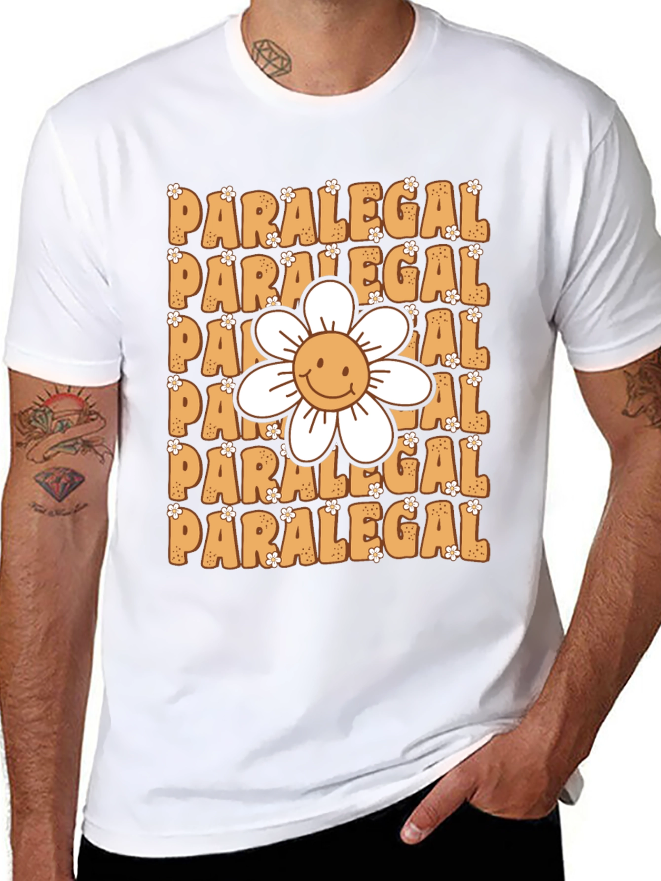 Paralegal Flower Graphic Tee - Cute and Comfy