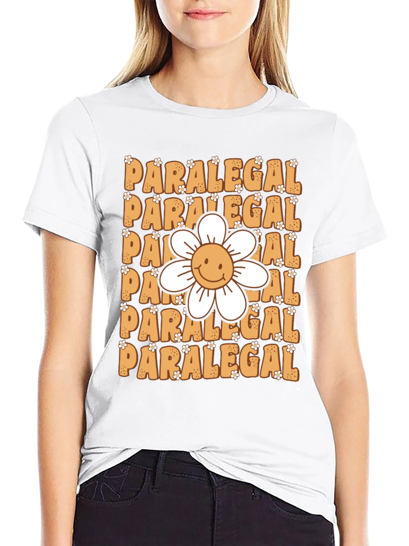 Paralegal Flower Graphic Tee - Cute and Comfy