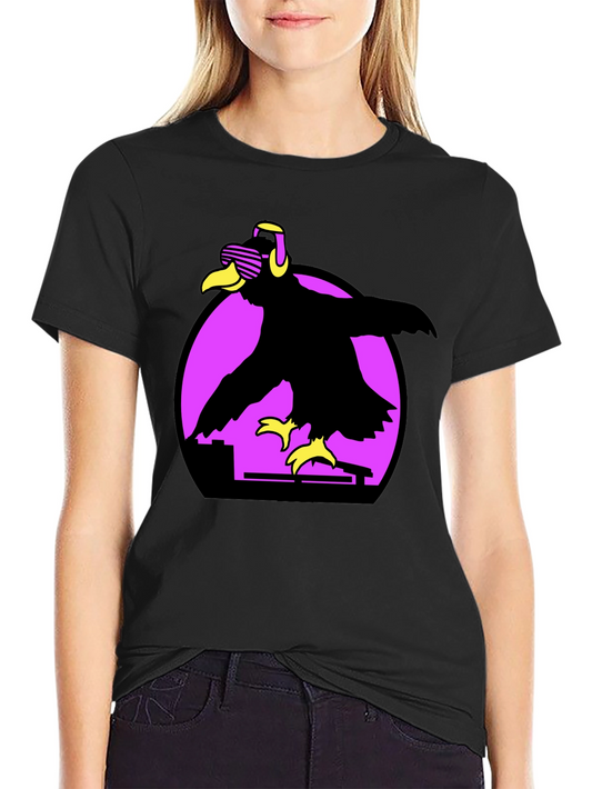 DJ Crow T-Shirt - Black - EDM Raven Graphic Tee
