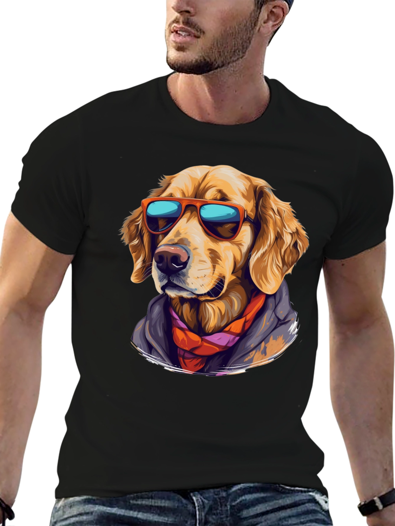 Cool Dog Graphic T-Shirt - Stylish Canine Design