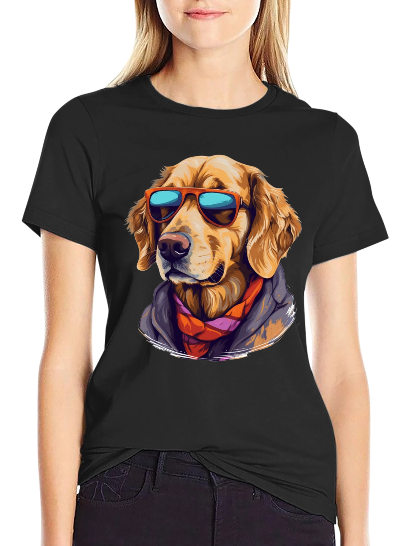 Cool Dog Graphic T-Shirt - Stylish Canine Design
