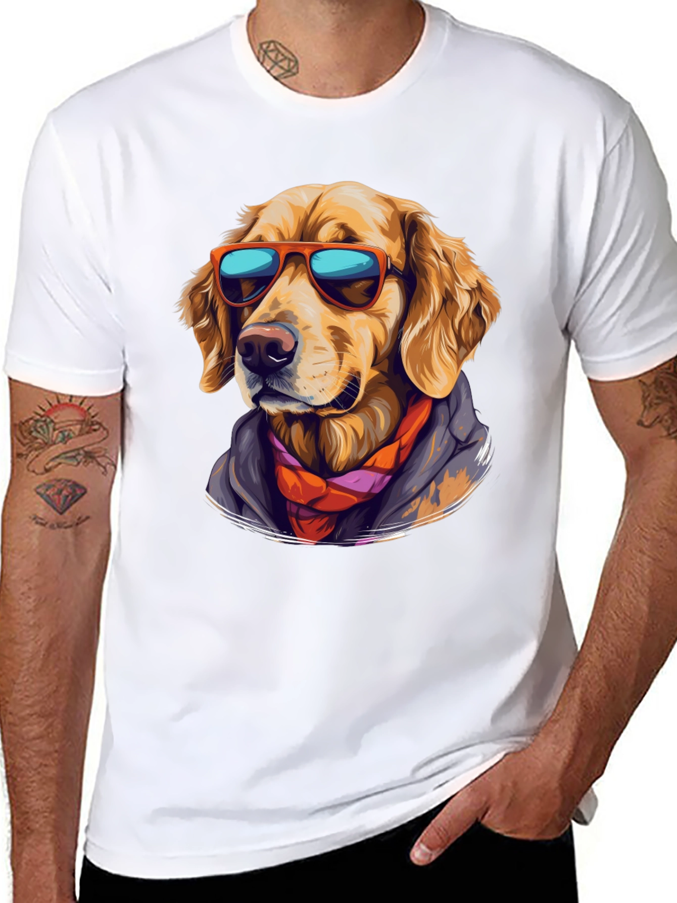 Cool Dog Graphic T-Shirt - Stylish Canine Design
