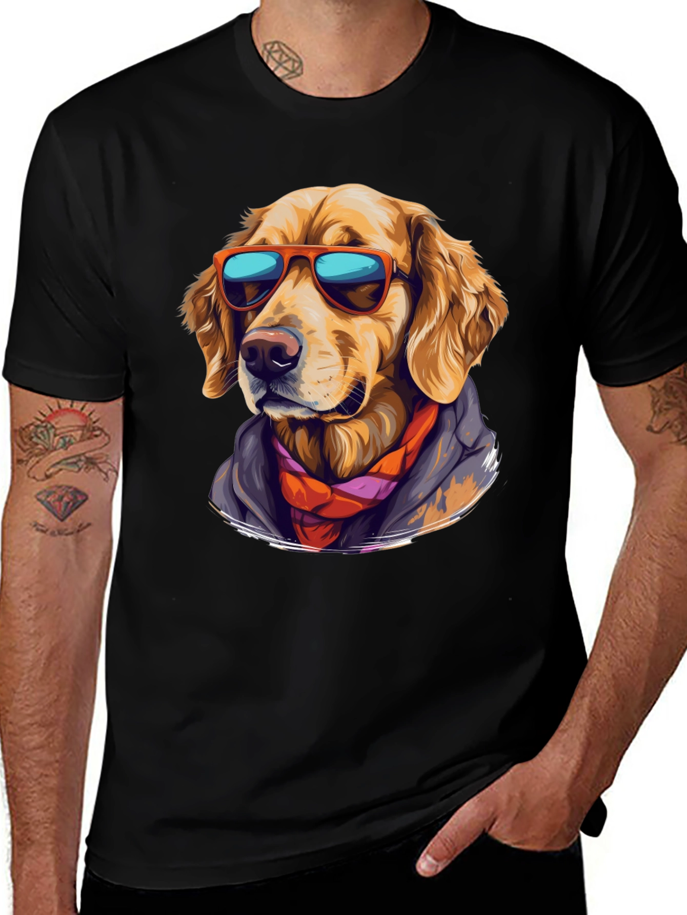 Cool Dog Graphic T-Shirt - Stylish Canine Design