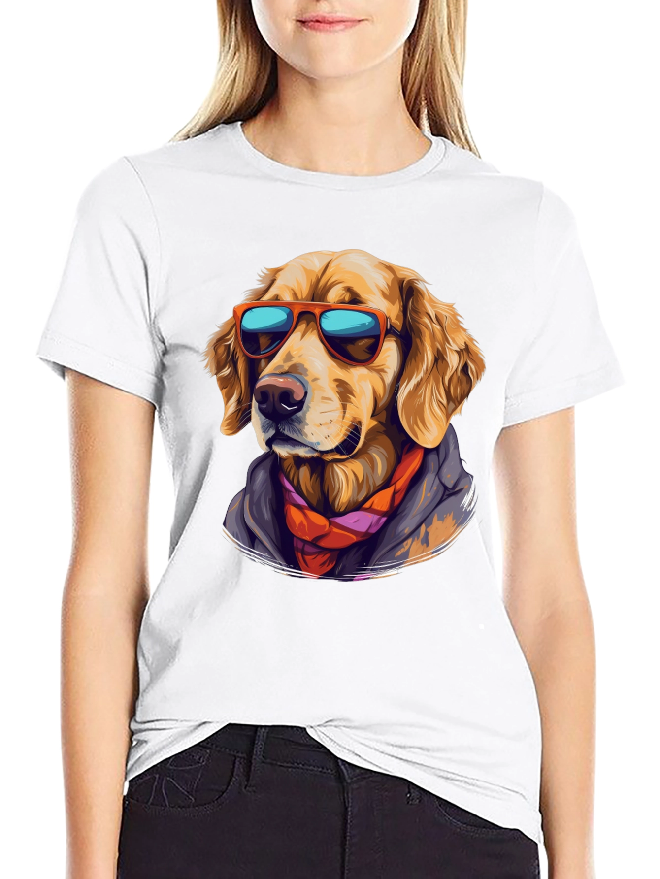 Cool Dog Graphic T-Shirt - Stylish Canine Design