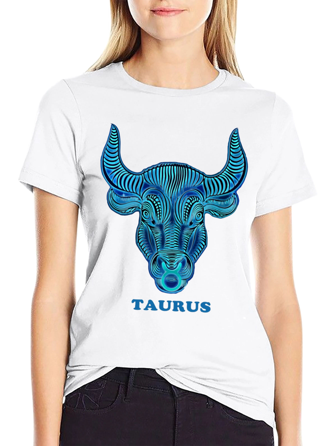 Taurus Zodiac Graphic T-Shirt - Black