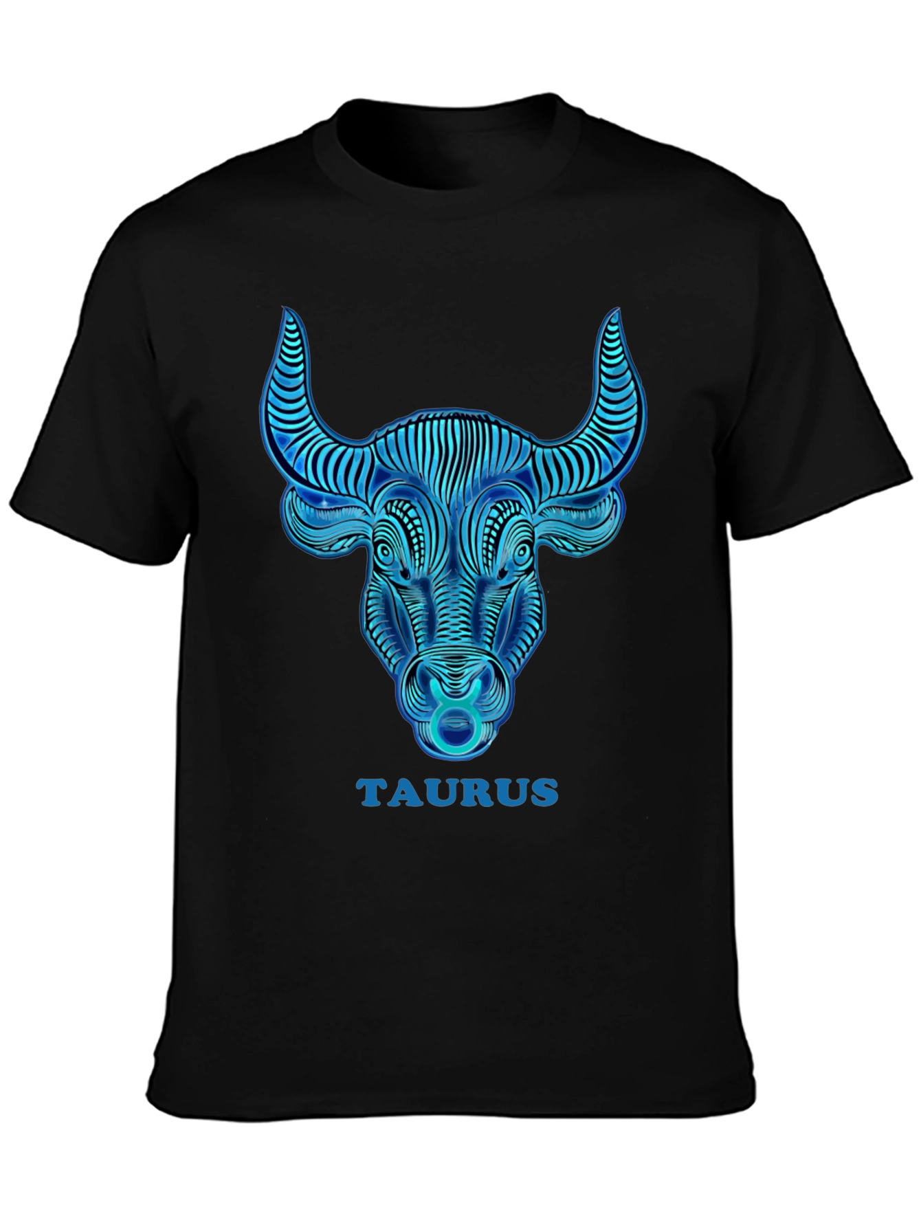 Taurus Zodiac Graphic T-Shirt - Black