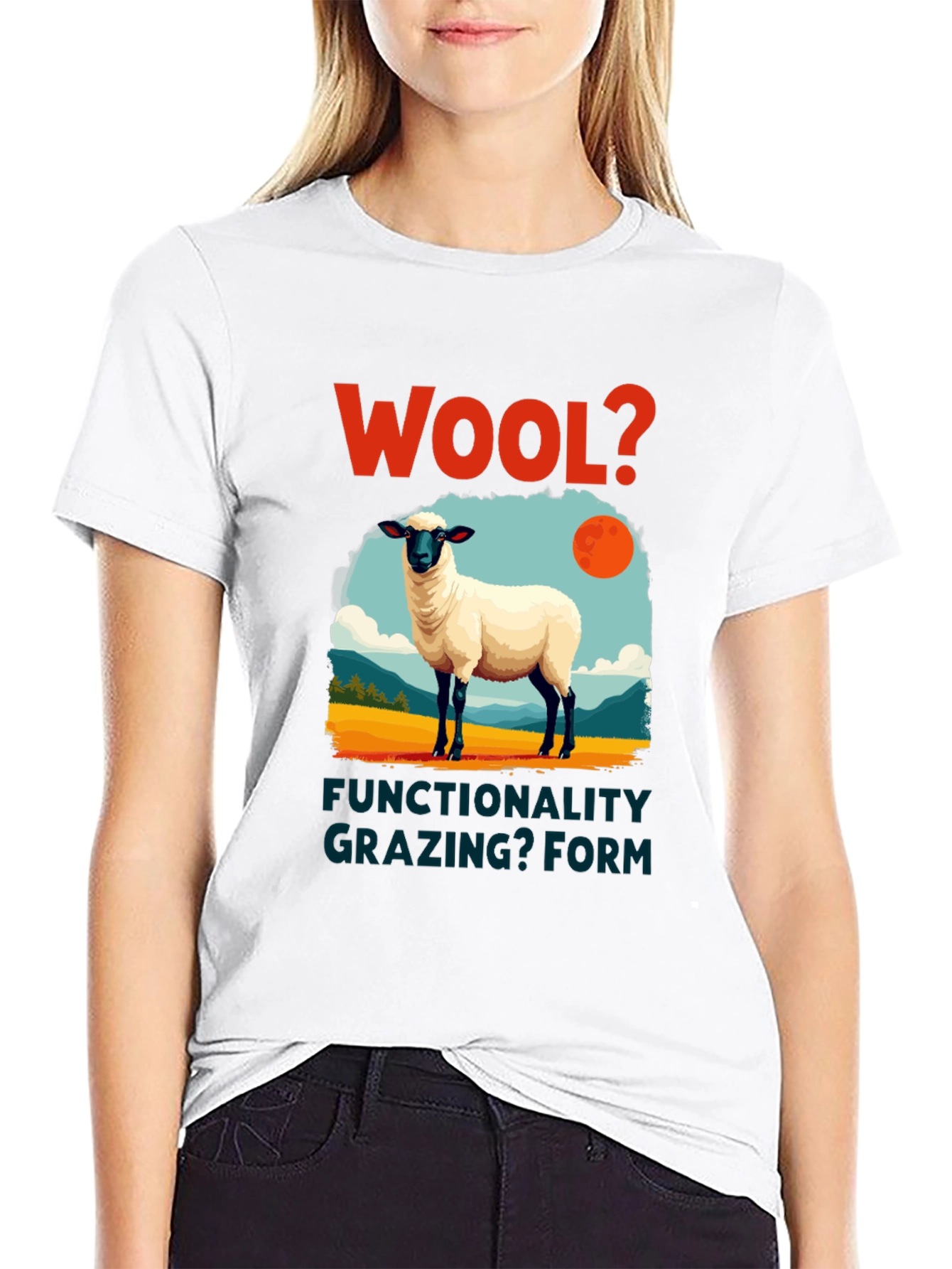 Wool? Sheep Graphic T-Shirt - Grazing Functionality Tee
