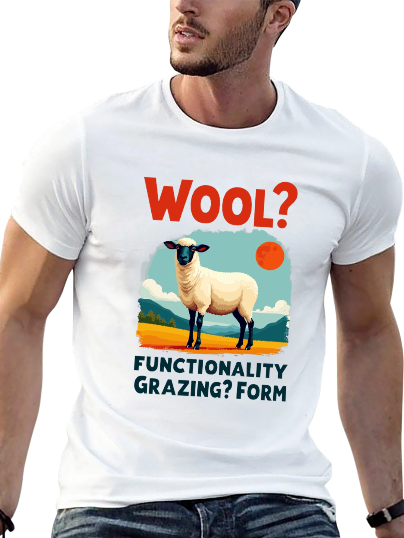 Wool? Sheep Graphic T-Shirt - Grazing Functionality Tee