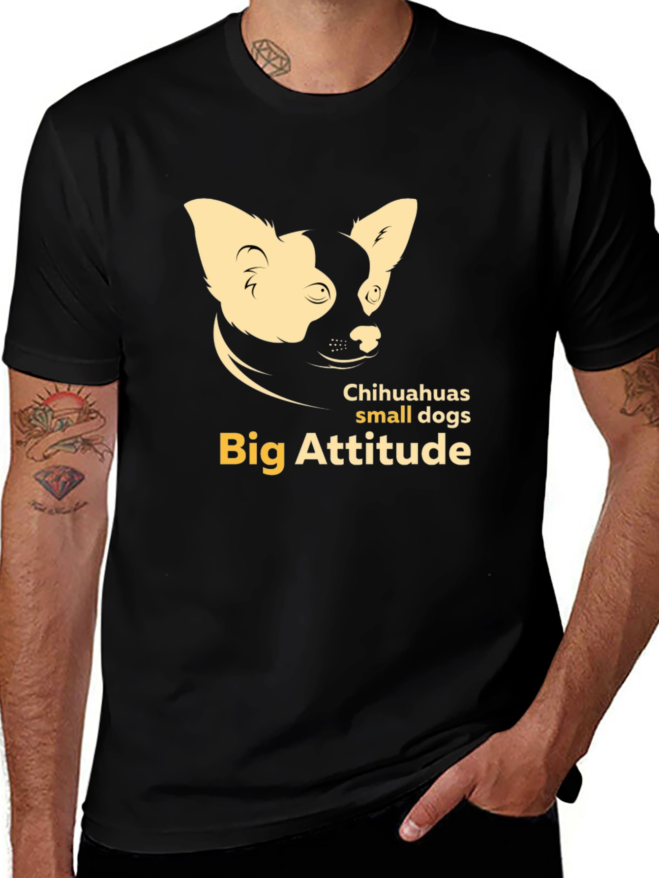 Chihuahua Big Attitude Graphic Tee