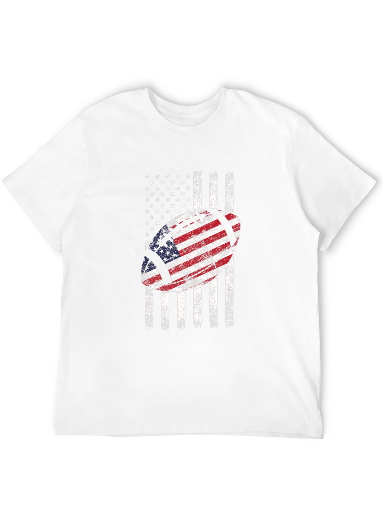 American Flag Football Graphic Tee - Patriotic USA Shirt