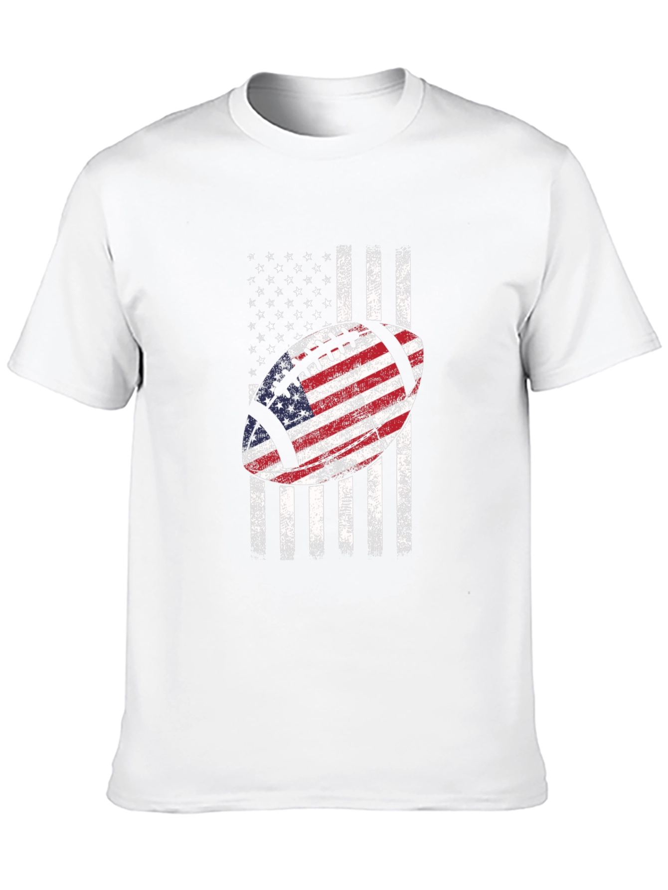 American Flag Football Graphic Tee - Patriotic USA Shirt