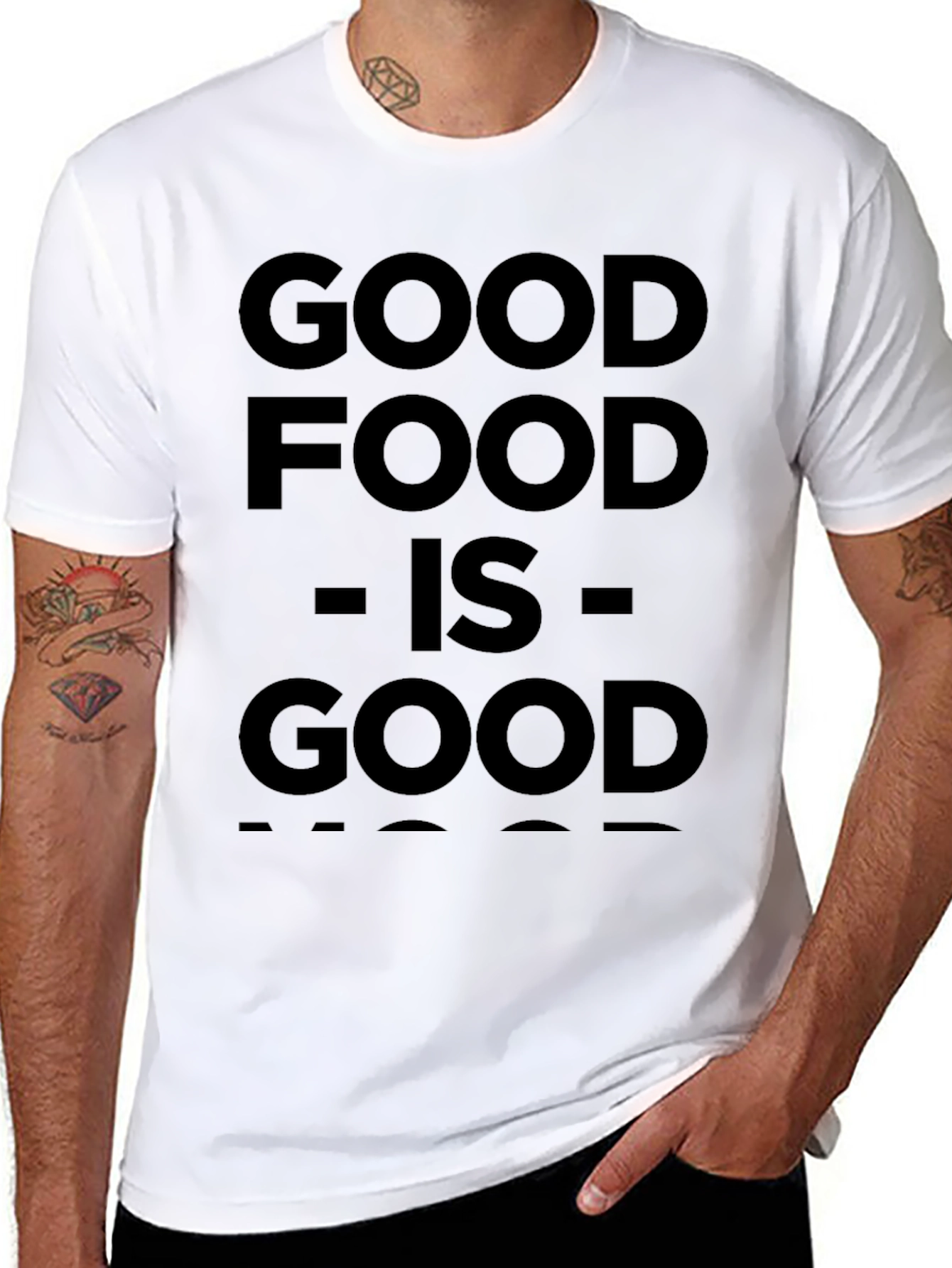 Good Food Is Good Mood Black T-Shirt
