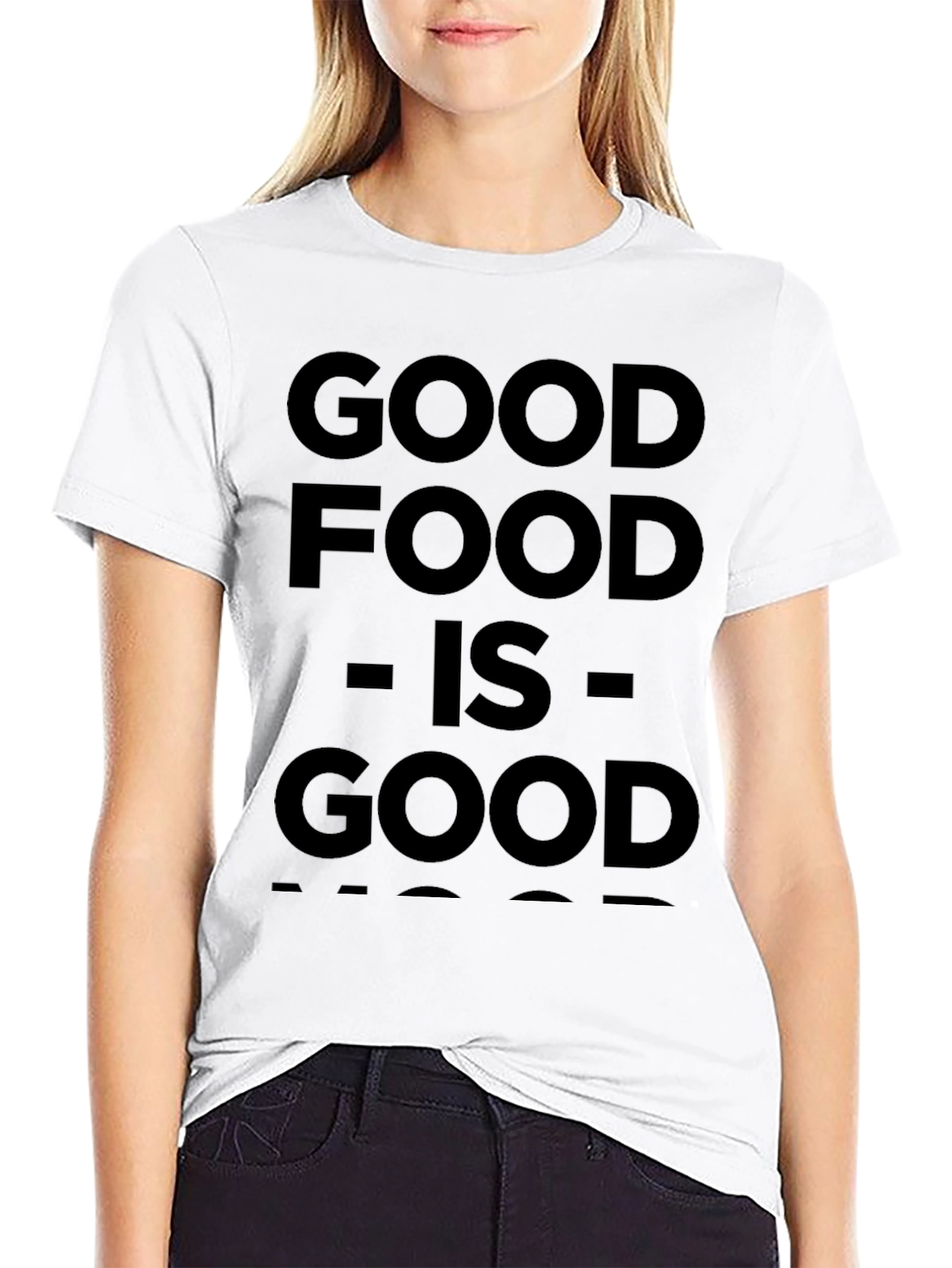 Good Food Is Good Mood Black T-Shirt