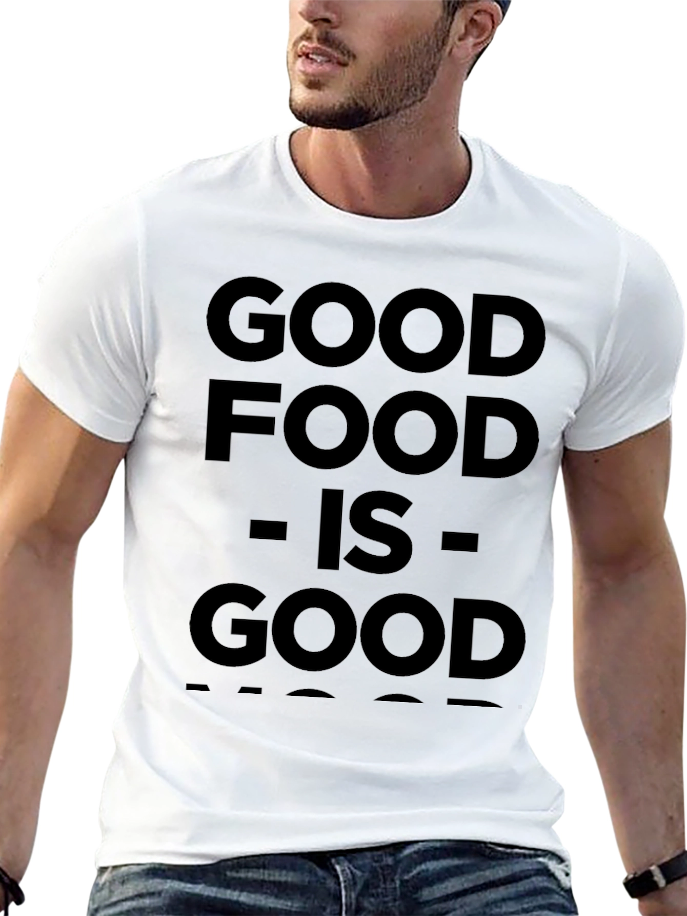 Good Food Is Good Mood Black T-Shirt